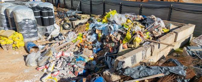 Gestão eficiente de resíduos na construção civil promovendo sustentabilidade.